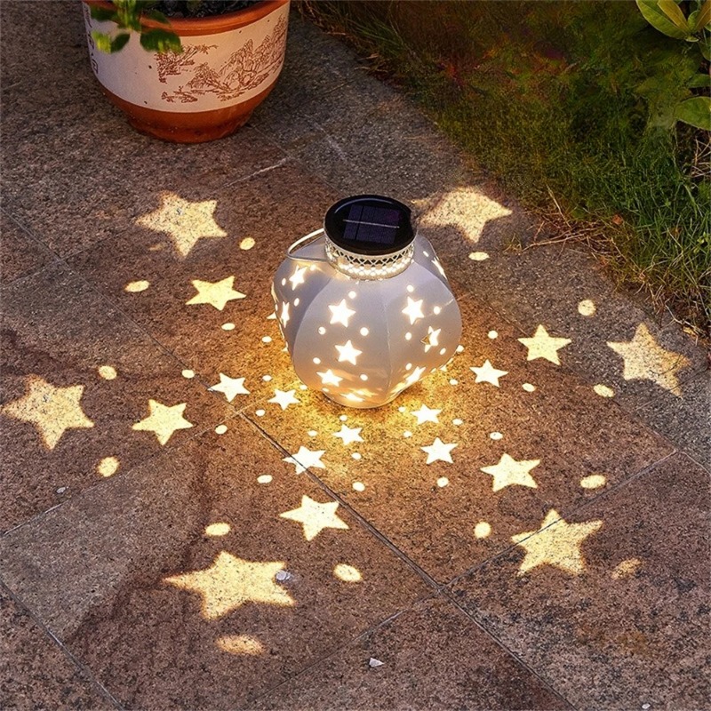 Outdoor Lighting Gazebo - Luminária Projetora Solar Suspensa para Jardim,
