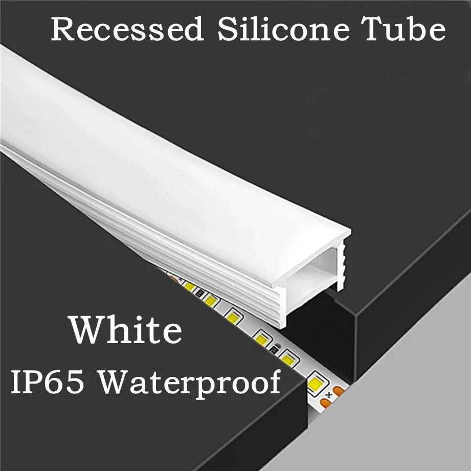 Outdoor Lighting Recessed - Tubo de silicone branco embutido led