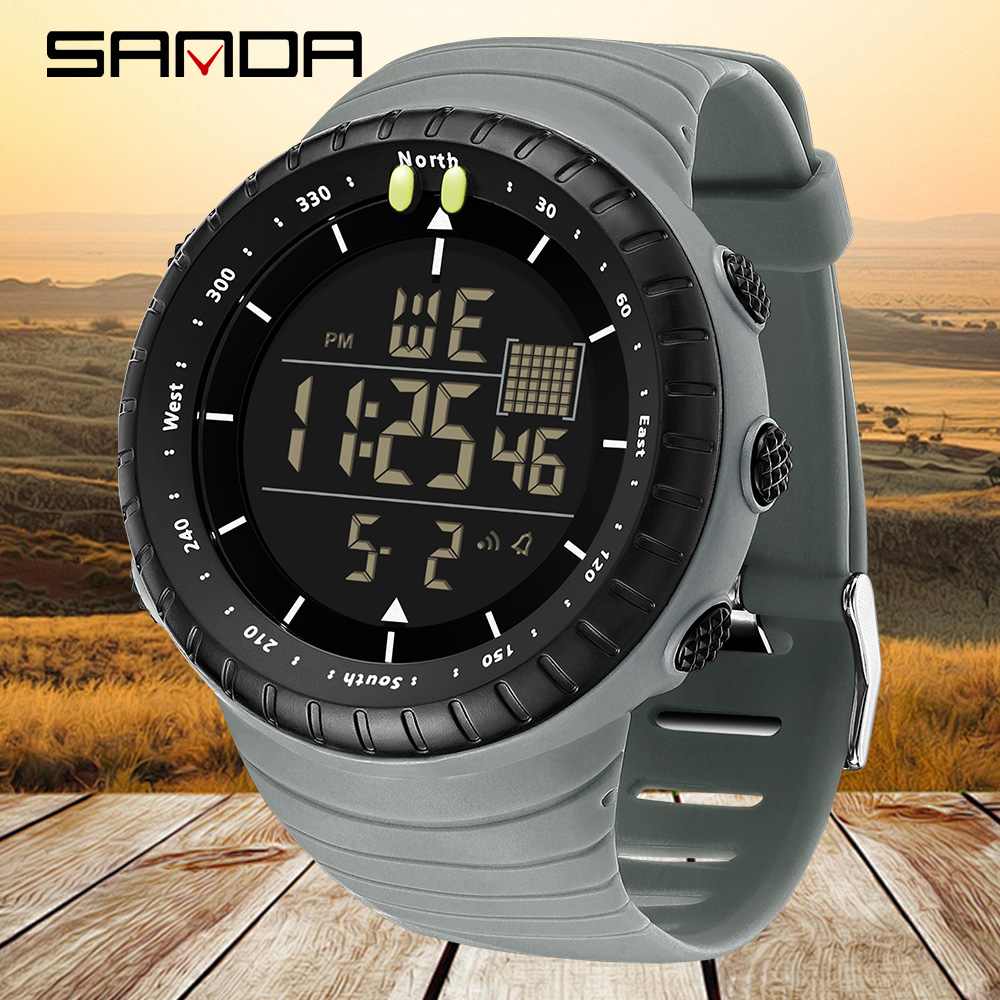 Outdoor Lighting Timer - Relógio Eletrônico Masculino SANDA Novo 6256