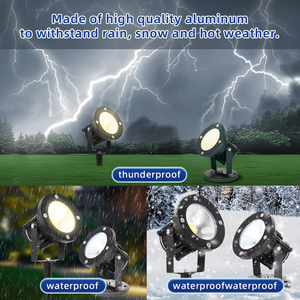 Outdoor Lighting Spotlight - Luminária LED GU10 para Jardim, Lâmpada