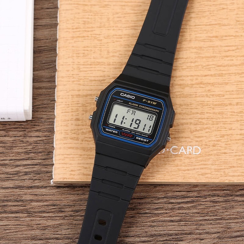 Outdoor Lighting Timer - Relógio de Pulso Casio F-91W-1 Fashion