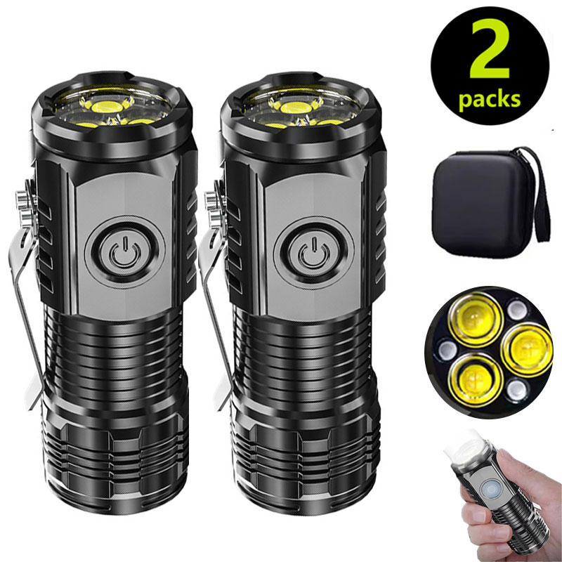 Outdoor Lighting Spotlight - Mini lanterna 3LED com clipe de