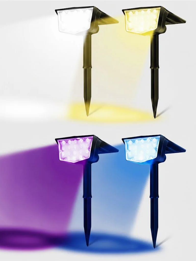 Outdoor Lighting Spotlight - 2 Peças de Luzes Solares Externas