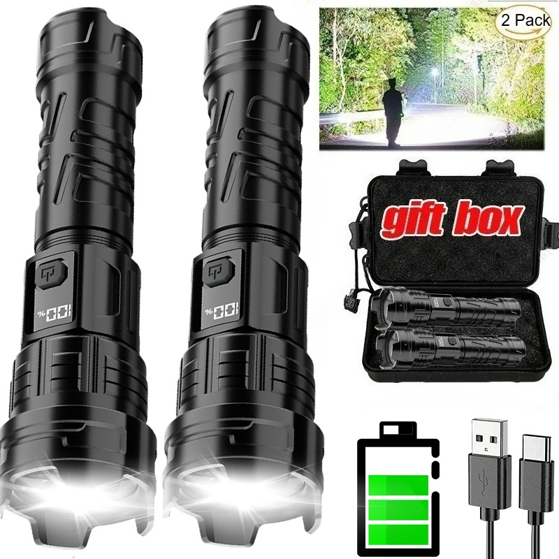 Outdoor Lighting Spotlight - Lanterna led super brilhante, recarregável por