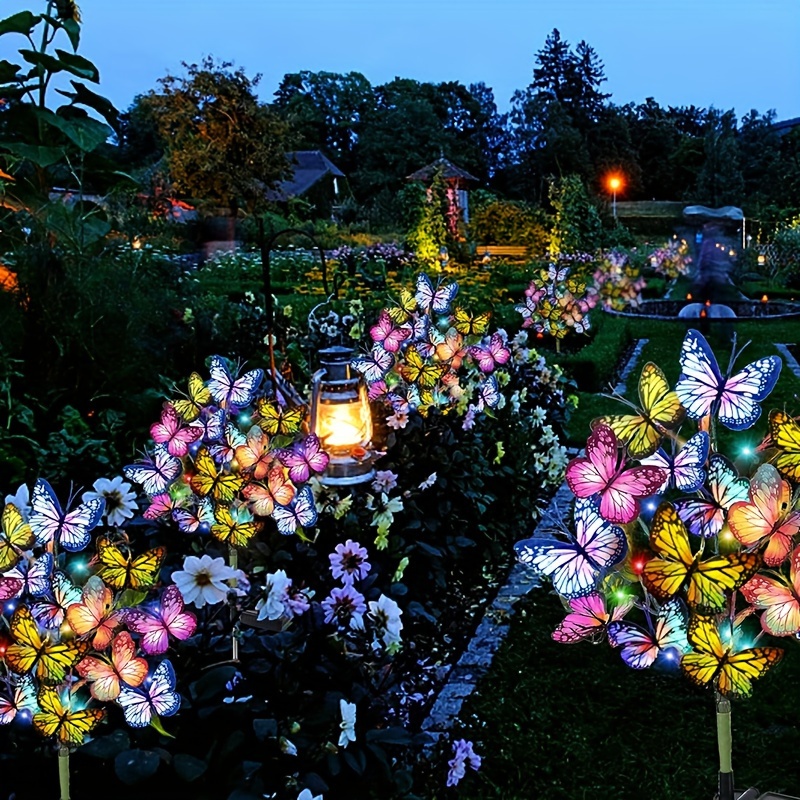 Solar led borboleta luzes do j - Outdoor Lighting Gazebo avaliação e preço