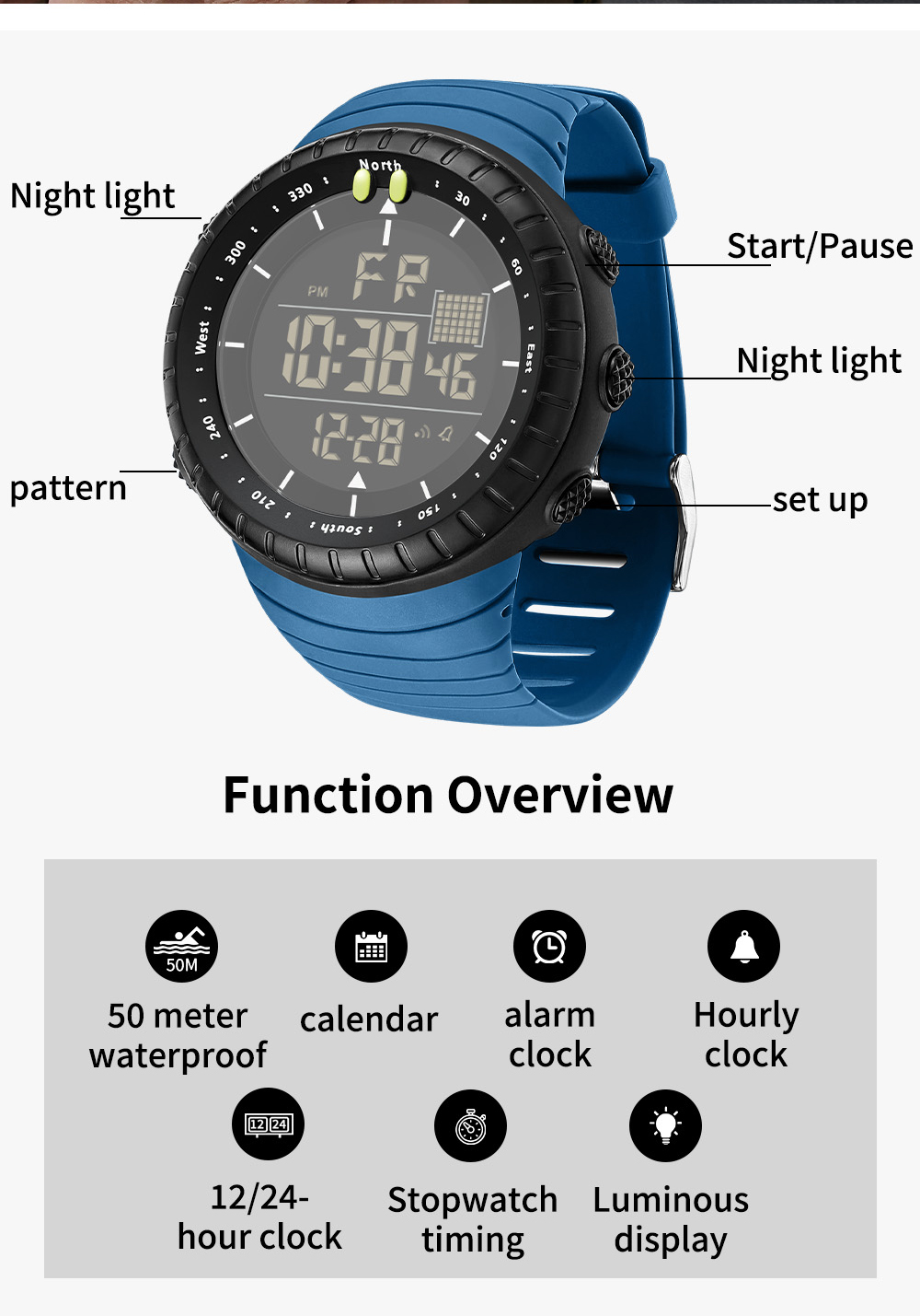 Relógio Eletrônico Masculino S - Outdoor Lighting Timer avaliação e preço