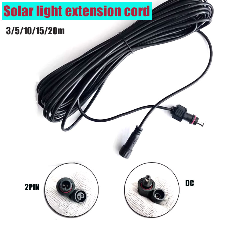 Fio de extensão de luz solar d - Outdoor Lighting Extension Cable avaliação e preço