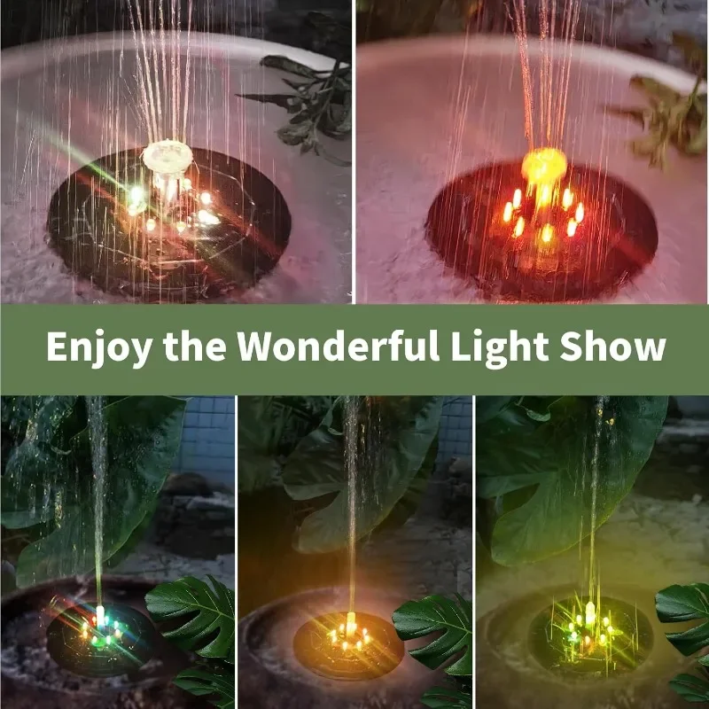 Solar Rotating LED Fountain Li - Outdoor Lighting Gazebo avaliação e preço