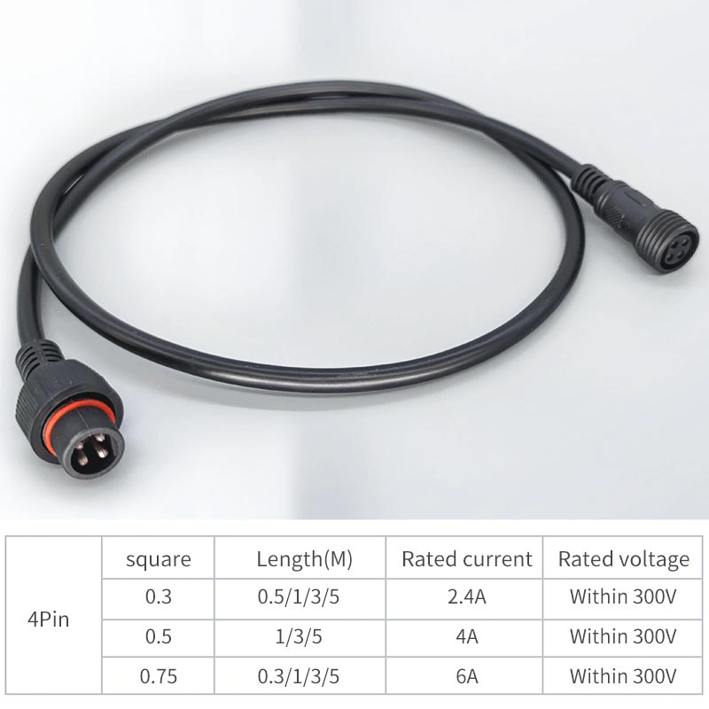 Cabo fêmea macho de 4 pinos, à - Outdoor Lighting Extension Cable avaliação e preço