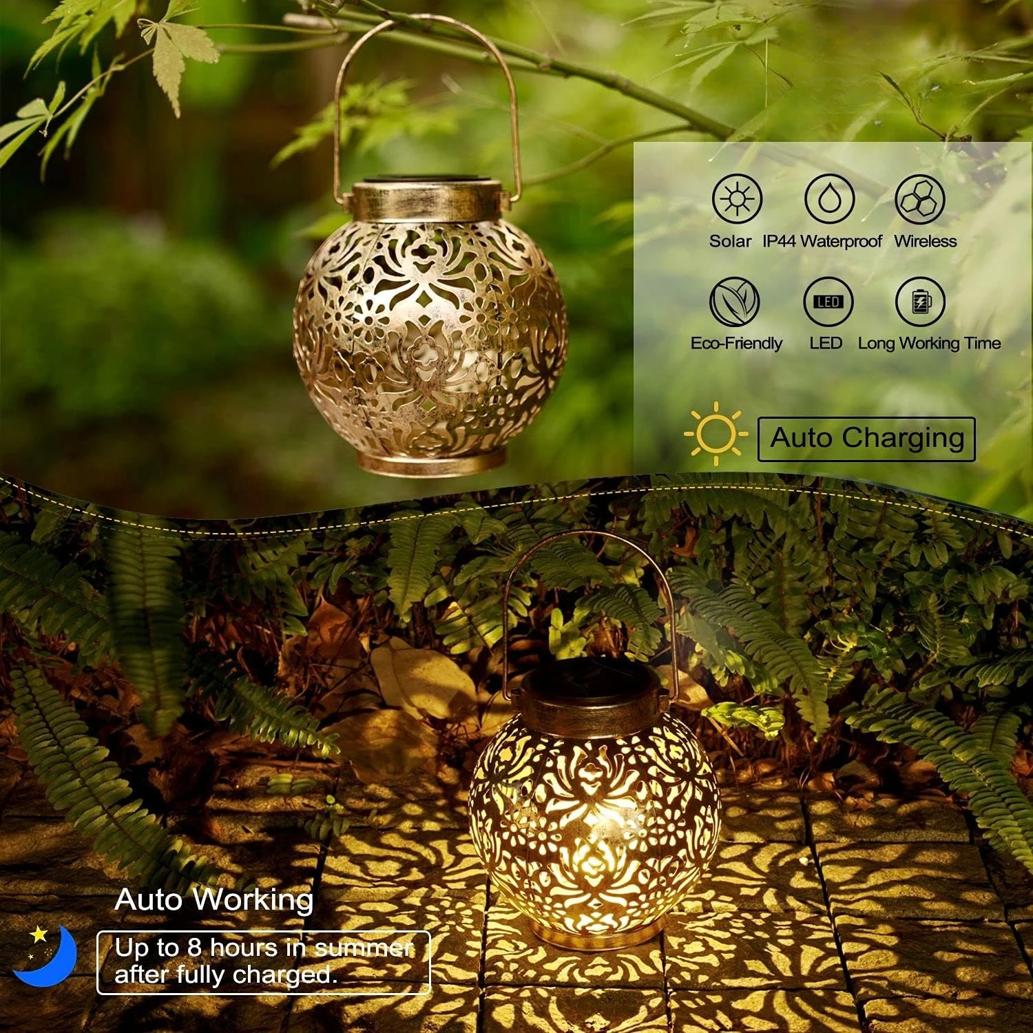 1-6PCS Lanternas Solares Marro - Outdoor Lighting Gazebo avaliação e preço