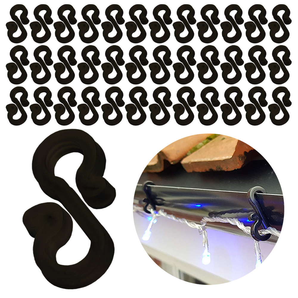 120 pçs ganchos de plástico ga - Outdoor Lighting Xmas avaliação e preço