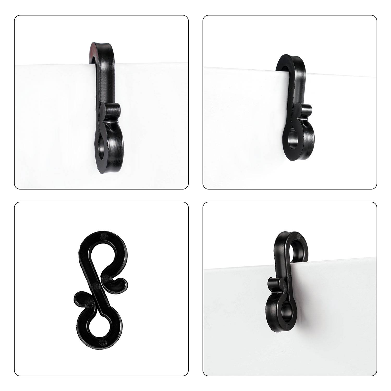 120 pçs ganchos de plástico ga - Outdoor Lighting Xmas avaliação e preço