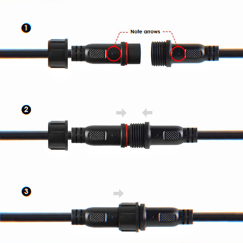 Cabo led dc de 2 pinos, cabos  - Outdoor Lighting Extension Cable avaliação e preço