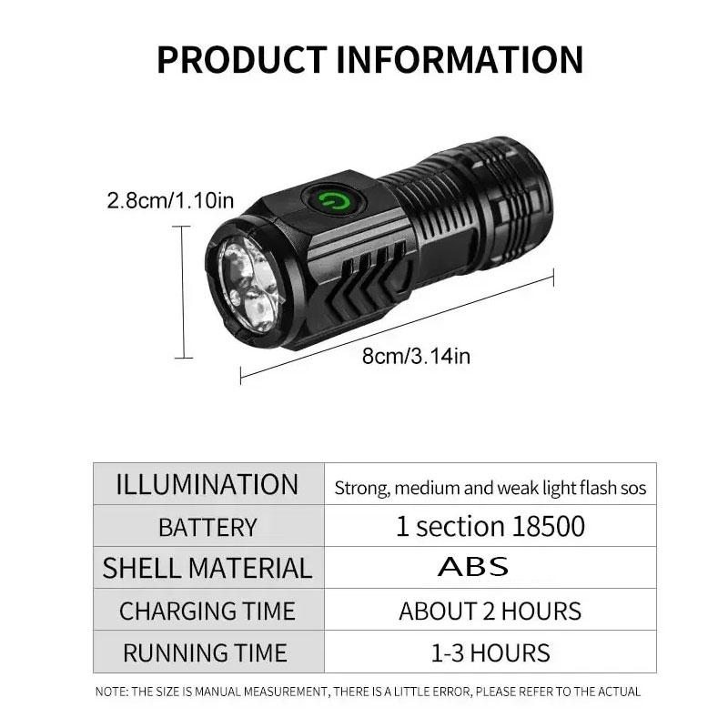 Mini lanterna 3LED com clipe d - Outdoor Lighting Spotlight avaliação e preço