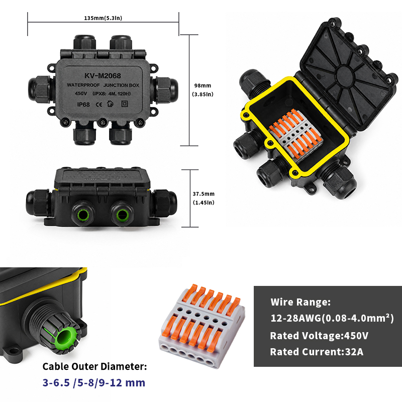 Caixa de Junção à Prova d'Água - Outdoor Lighting Junction Box avaliação e preço